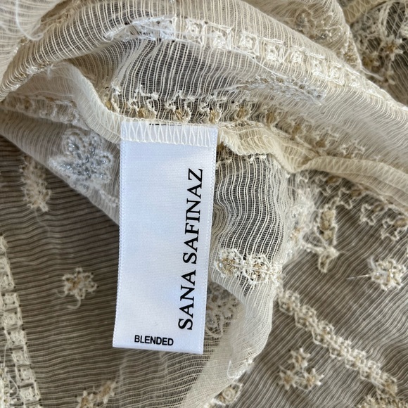 New Original Sana Safinaz Pakistani 4 piece creamish white anarkali dress - Picture 6 of 10